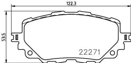 P 49 054 BREMBO Комплект тормозных колодок, дисковый тормоз