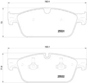P 50 112 BREMBO Комплект тормозных колодок, дисковый тормоз