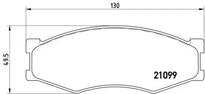 P 56 014 BREMBO Комплект тормозных колодок, дисковый тормоз