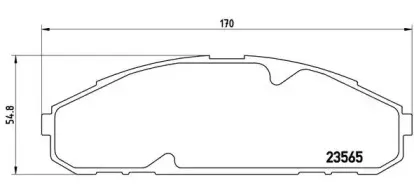 P 56 072 BREMBO Комплект тормозных колодок, дисковый тормоз