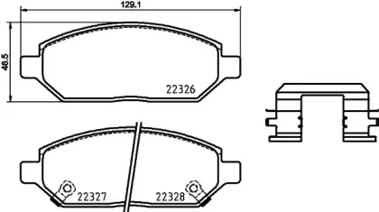 P 59 088 BREMBO Комплект тормозных колодок, дисковый тормоз