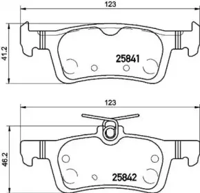 P 61 121 BREMBO Комплект тормозных колодок, дисковый тормоз