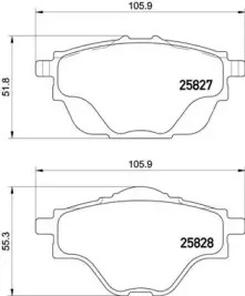 P 61 124 BREMBO Комплект тормозных колодок, дисковый тормоз