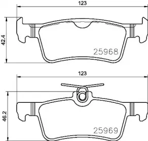 P 61 126 BREMBO Комплект тормозных колодок, дисковый тормоз