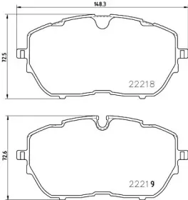 P 61 128 BREMBO Комплект тормозных колодок, дисковый тормоз