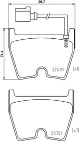 P 85 152 BREMBO Комплект тормозных колодок, дисковый тормоз