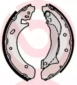 S 24 524 BREMBO Комплект тормозных колодок