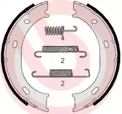 S 50 510 BREMBO Комплект тормозных колодок, стояночная тормозная система
