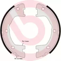 S A6 506 BREMBO Комплект тормозных колодок, стояночная тормозная система