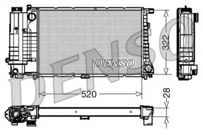 DRM05045 DENSO Радиатор, охлаждение двигателя