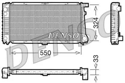 DRM05058 DENSO Радиатор, охлаждение двигателя