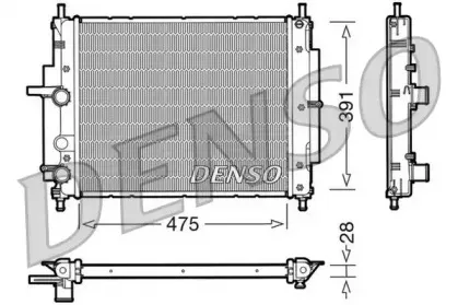 DRM09036 DENSO Радиатор, охлаждение двигателя
