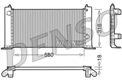 DRM09120 DENSO Радиатор, охлаждение двигателя