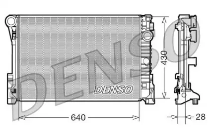 DRM17110 DENSO Радиатор, охлаждение двигателя