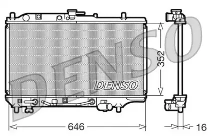 DRM44005 DENSO Радиатор, охлаждение двигателя