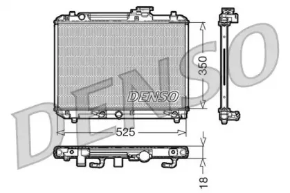 DRM47002 DENSO Радиатор, охлаждение двигателя