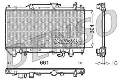 DRM50017 DENSO Радиатор, охлаждение двигателя