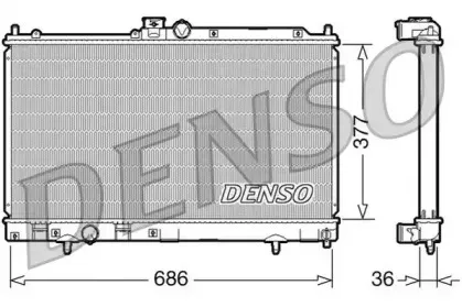 DRM45022 DENSO Радиатор, охлаждение двигателя