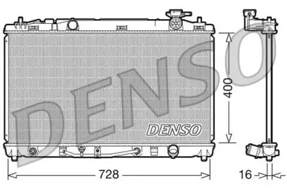DRM50042 DENSO Радиатор, охлаждение двигателя
