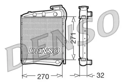 DRM99004 DENSO Радиатор, охлаждение двигателя