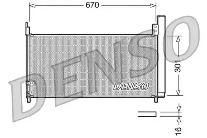 DCN50037 DENSO Конденсатор, кондиционер