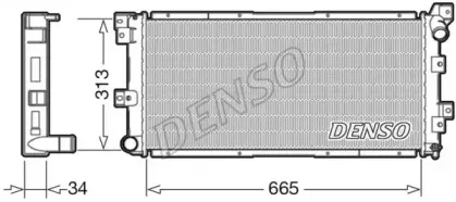 DRM06002 DENSO Радиатор, охлаждение двигателя