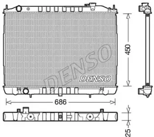 DRM46050 DENSO Радиатор, охлаждение двигателя