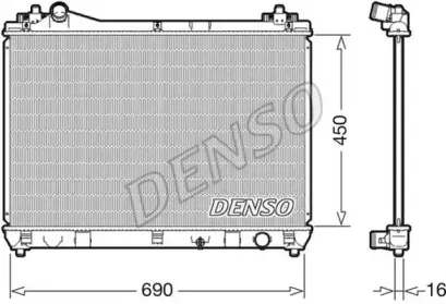 DRM47031 DENSO Радиатор, охлаждение двигателя