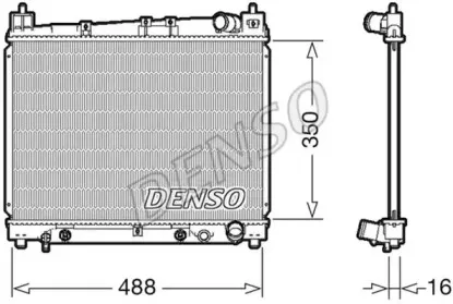 DRM50080 DENSO Радиатор, охлаждение двигателя