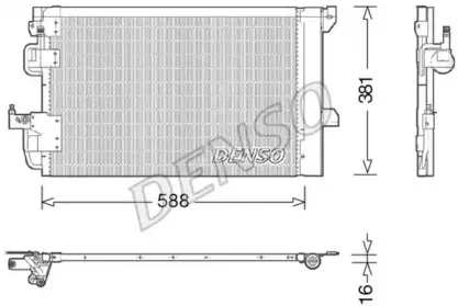 DCN20007 DENSO Конденсатор, кондиционер