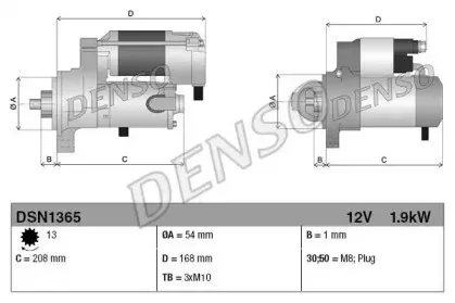 DSN1365 DENSO Стартер