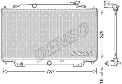 DRM44042 DENSO Радиатор, охлаждение двигателя