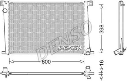 DRM05007 DENSO Радиатор, охлаждение двигателя