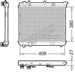 DRM21024 DENSO Радиатор, охлаждение двигателя