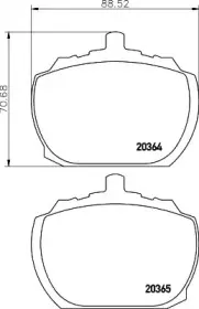 MLB40 MINTEX Комплект тормозных колодок, дисковый тормоз