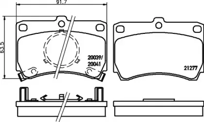 MDB1348 MINTEX Комплект тормозных колодок, дисковый тормоз
