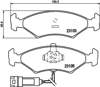MDB2110 MINTEX Комплект тормозных колодок, дисковый тормоз