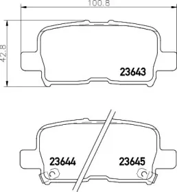 MDB1596 MINTEX Комплект тормозных колодок, дисковый тормоз