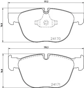MDB2827 MINTEX Комплект тормозных колодок, дисковый тормоз