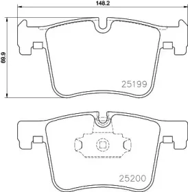 MDB3153 MINTEX Комплект тормозных колодок, дисковый тормоз
