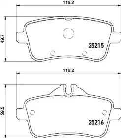 MDB3245 MINTEX Комплект тормозных колодок, дисковый тормоз