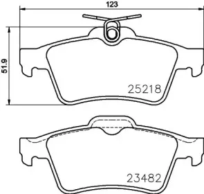 MDB3148 MINTEX Комплект тормозных колодок, дисковый тормоз