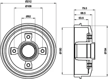 MBD025 MINTEX Тормозной барабан