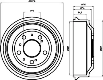 MBD037 MINTEX Тормозной барабан