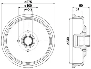 MBD237 MINTEX Тормозной барабан