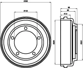 MBD058 MINTEX Тормозной барабан