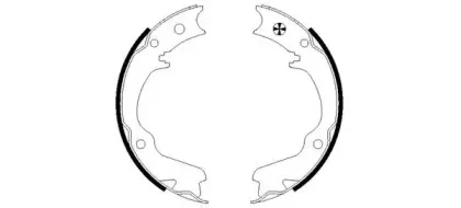 MFR506 MINTEX Комплект тормозных колодок, стояночная тормозная система