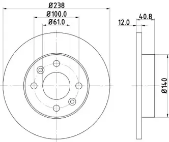 MDC297C MINTEX Тормозной диск