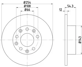 MDC871 MINTEX Тормозной диск