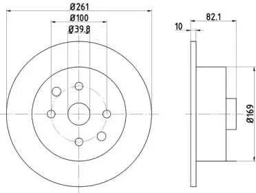 MDC691 MINTEX Тормозной диск